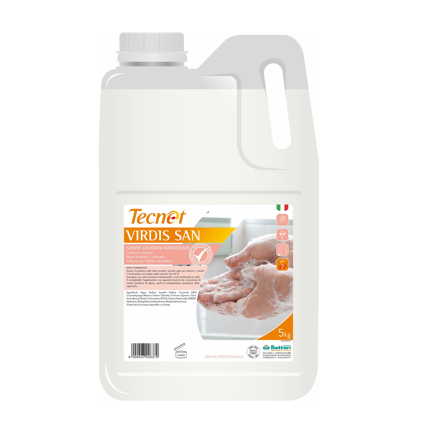 VIRDIS SAN SAPONE MANI IGIENIZZANTE KG.5 (3)