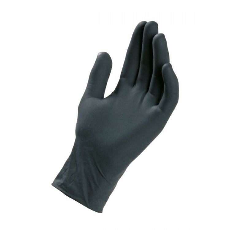 GUANTI NITRILE NERO TG.S PZ.100 (10)