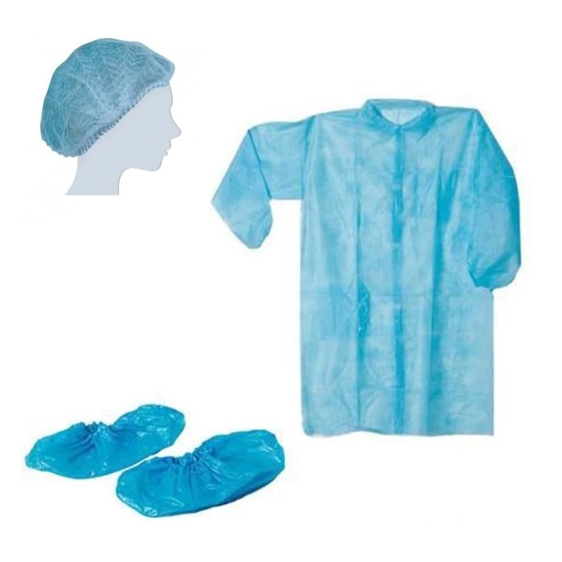 KIT VISITATORE AZZURRO IN TNT PZ.1 (100)